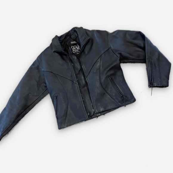 Women's Black Leather Moto Jacket Large Removable Thinsulate Liner‎ Genuine A-1 - Picture 11 of 11